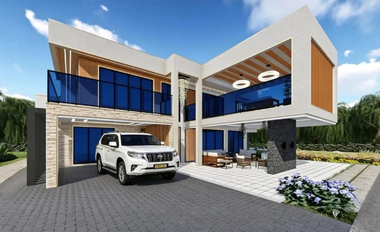 4 Bedrooms all Ensuite Maisonette Modern Flat Roof by Rambira Engineering & Construction